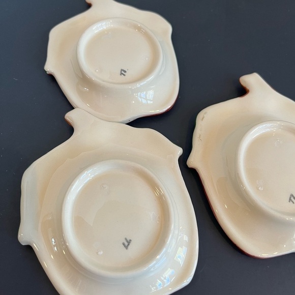 Rare Franciscan Ware Apple Pattern Tea Bag Holders or Spoon Rests - Picture 7 of 8